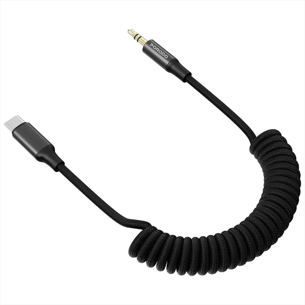 کابل AUX فنری 3.5mm به Type-C پرودو مدل PDCBL52BK — تصویر ۶