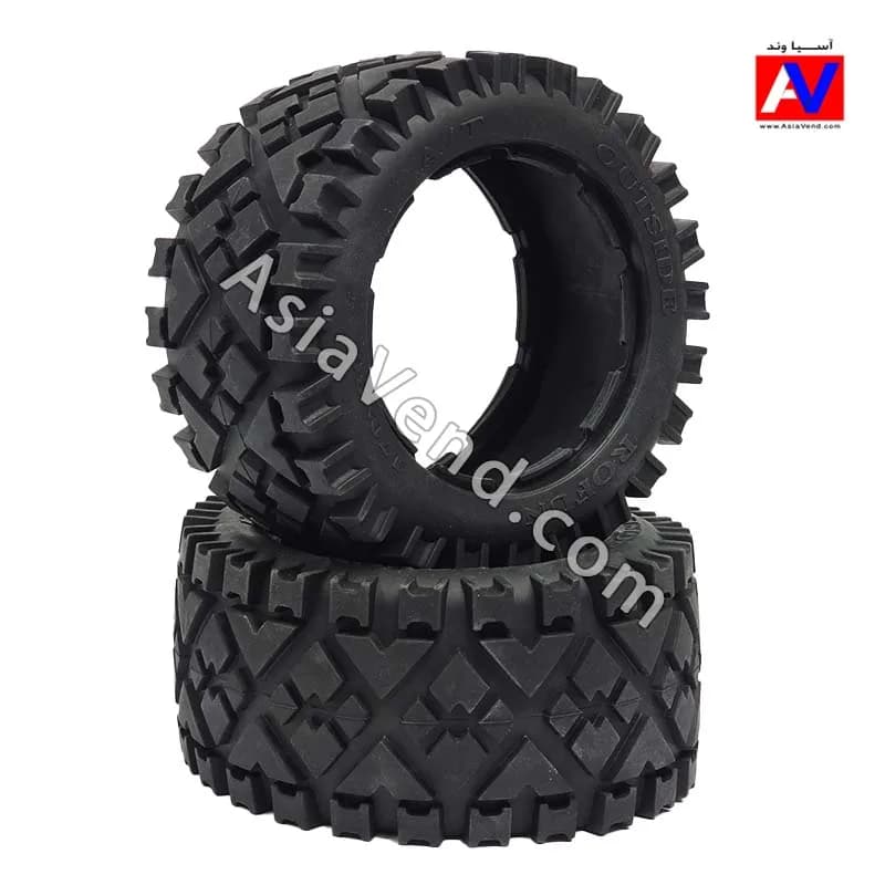 لاستیک ماشین آرسی باجا مقیاس 1/5 سایز 170×80