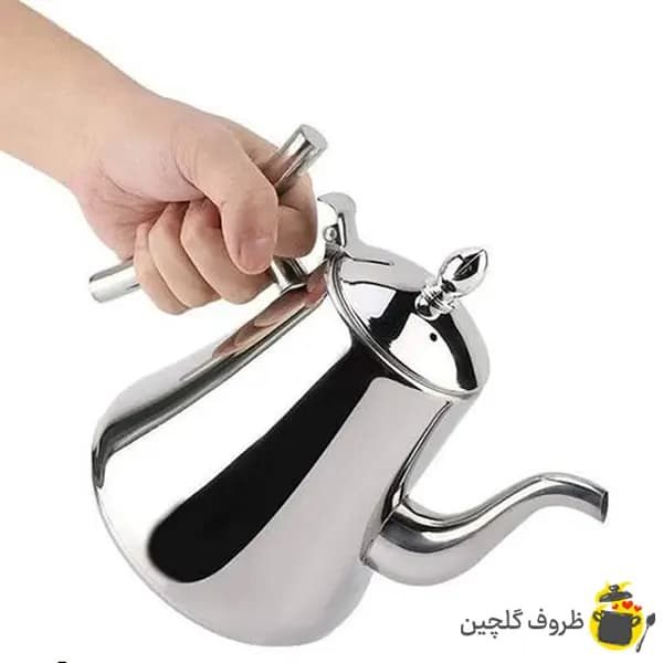 قوری استیل نگیر یونیک 1 لیتری همراه با چای صاف کن