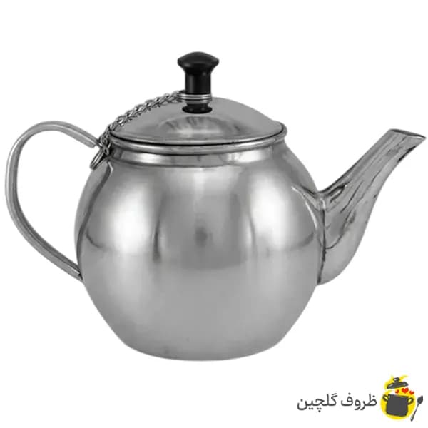 قوری استیل نگیر متوسط درب زنجیردار