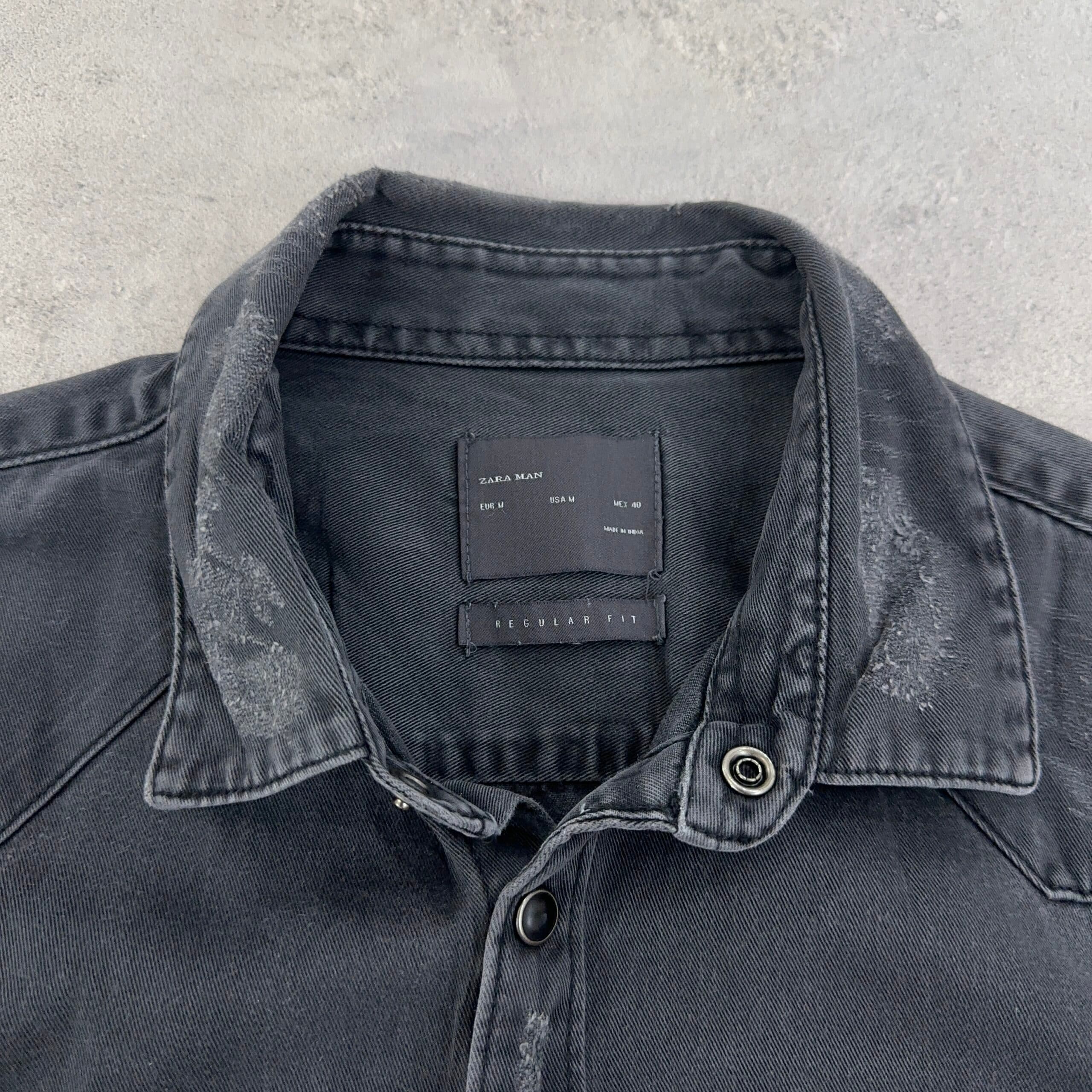 پیراهن مردانه جین اورجینال ZARA سایز M — تصویر ۵