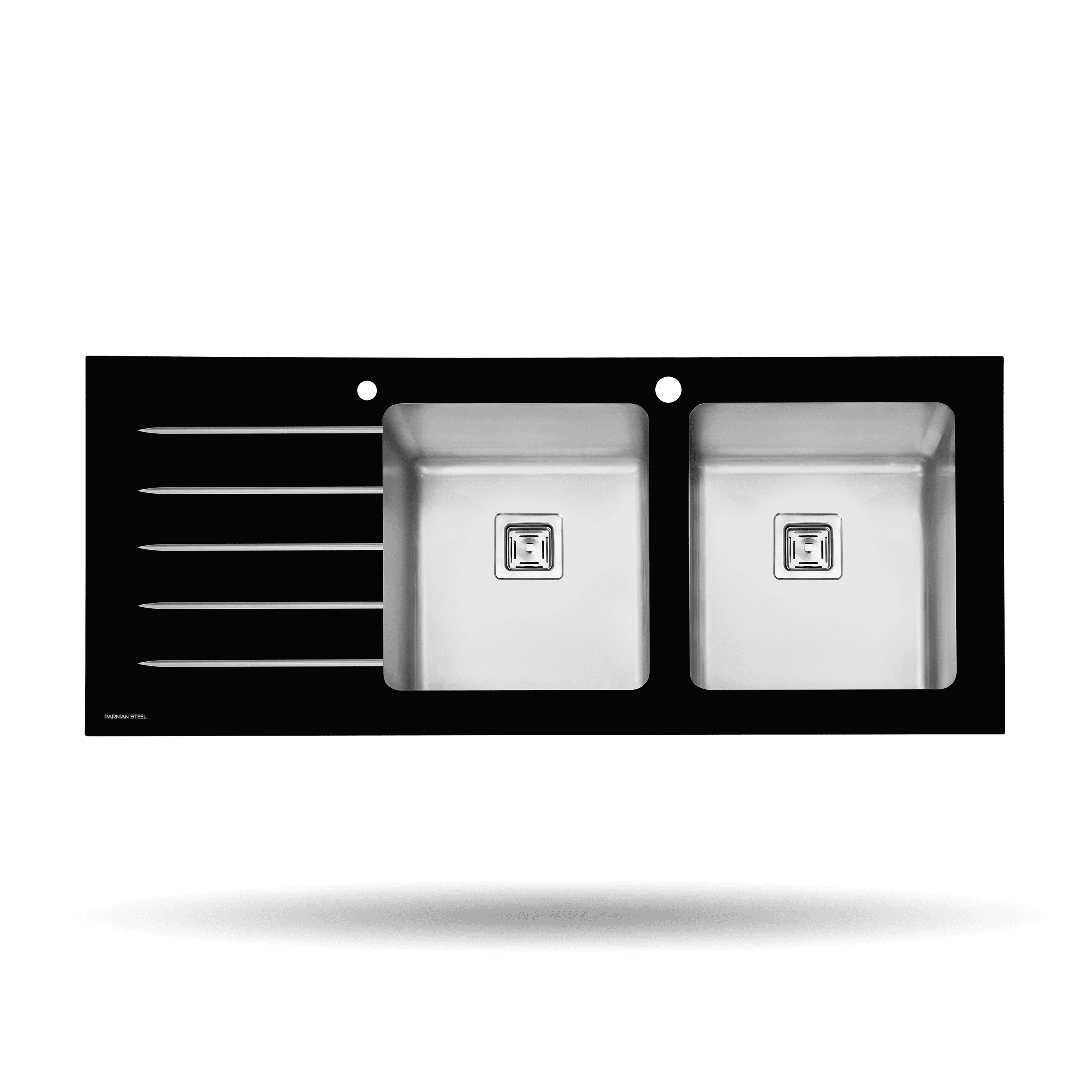 سینک شیشه‌ای پرنیان استیل مدل PS 4106