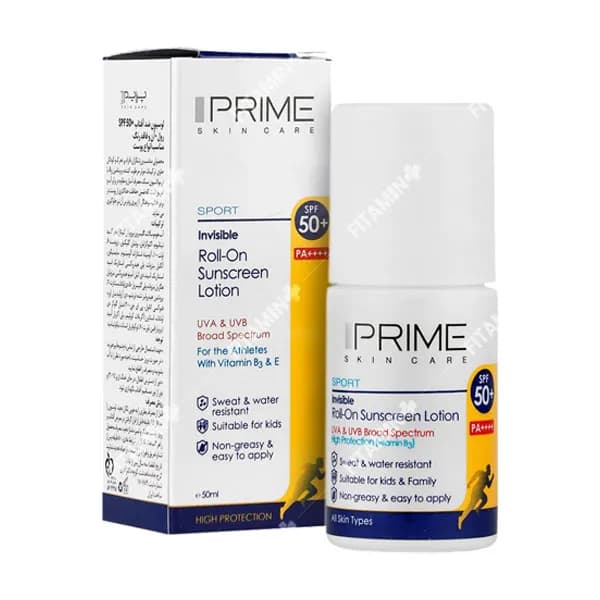 لوسیون رولی ضد آفتاب SPF50 پرایم فاقد رنگ 50 میلی لیتر — تصویر ۹