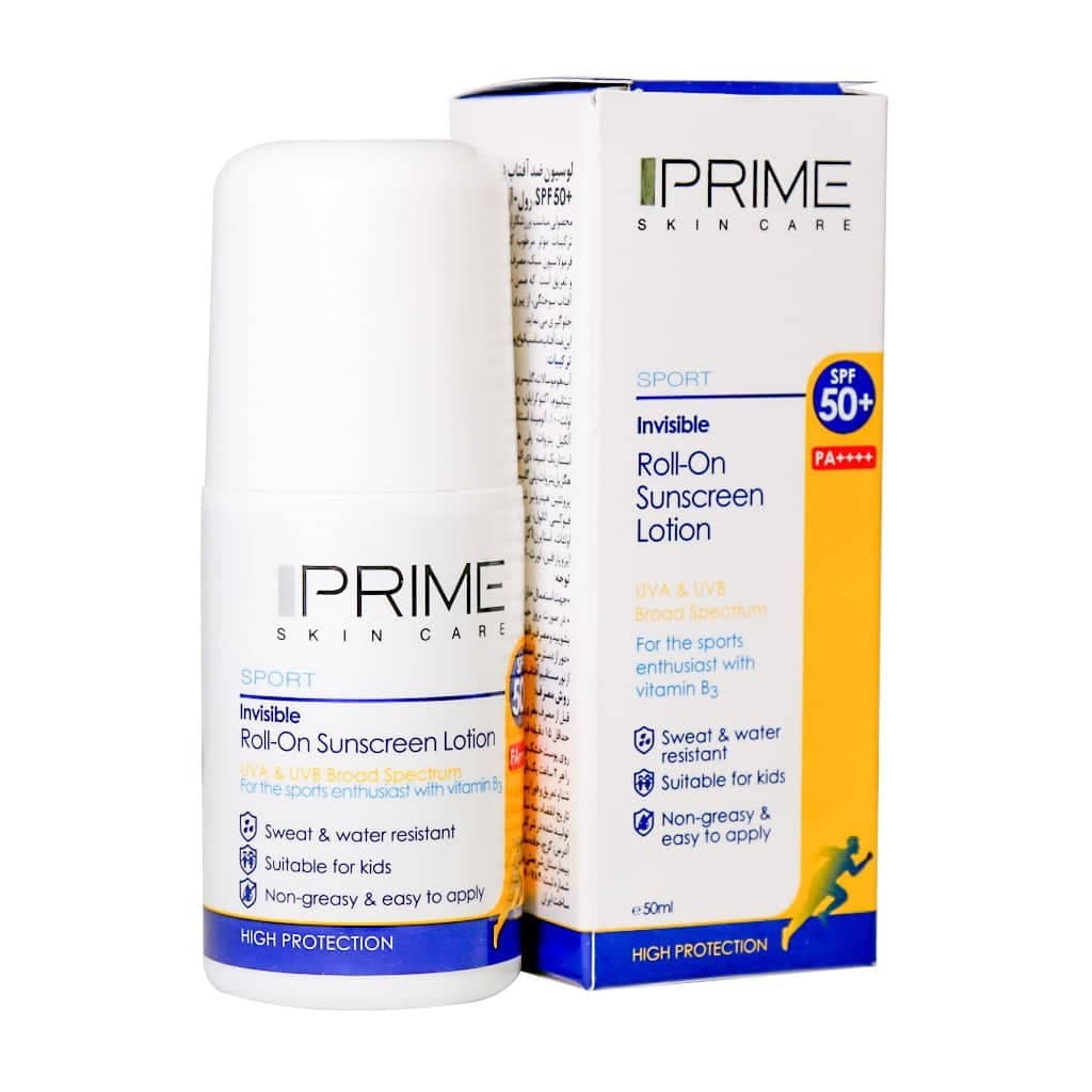لوسیون رولی ضد آفتاب SPF50 پرایم فاقد رنگ 50 میلی لیتر — تصویر ۳