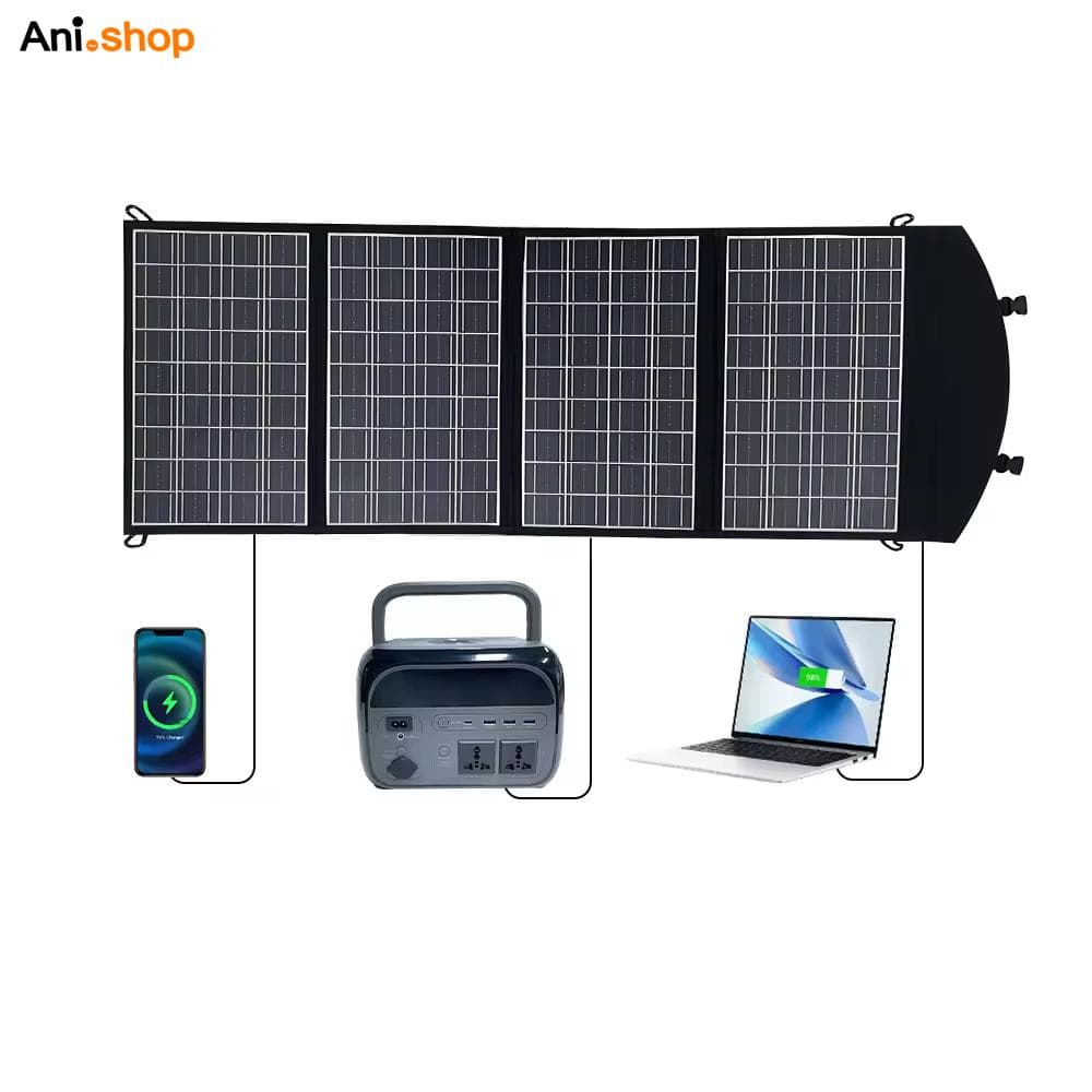 شارژر پنل خورشیدی تا شو مونو کریستال 60W وات ضد آب اورجینال Modules High Efficiency Mono Portable — تصویر ۴