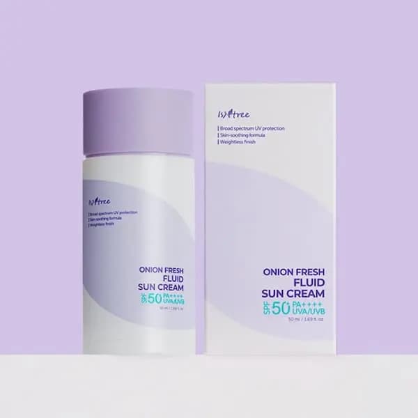 ضد آفتاب فلوئیدی ضد لک پیاز ایزنتری ISNTREE Onion Fresh Fluid Sun Cream — تصویر ۹