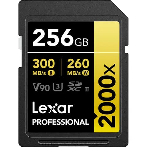 کارت حافظه لکسار Lexar 256GB | مدل Professional 2000x UHS-II SDXC سرعت 300MB/s — تصویر ۹