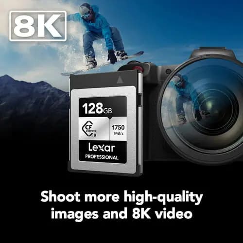 کارت حافظه لکسار Lexar 128GB Professional CFexpress Type B Card SILVER Series — تصویر ۱۱