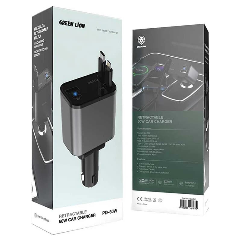 شارژر فندکی 30 وات گرین لاین GL-CC2 GNRCC50WBK — تصویر ۶