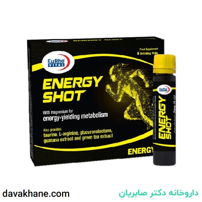 ویال خوراکی انرژی شات یوروویتال بسته 6 عددی