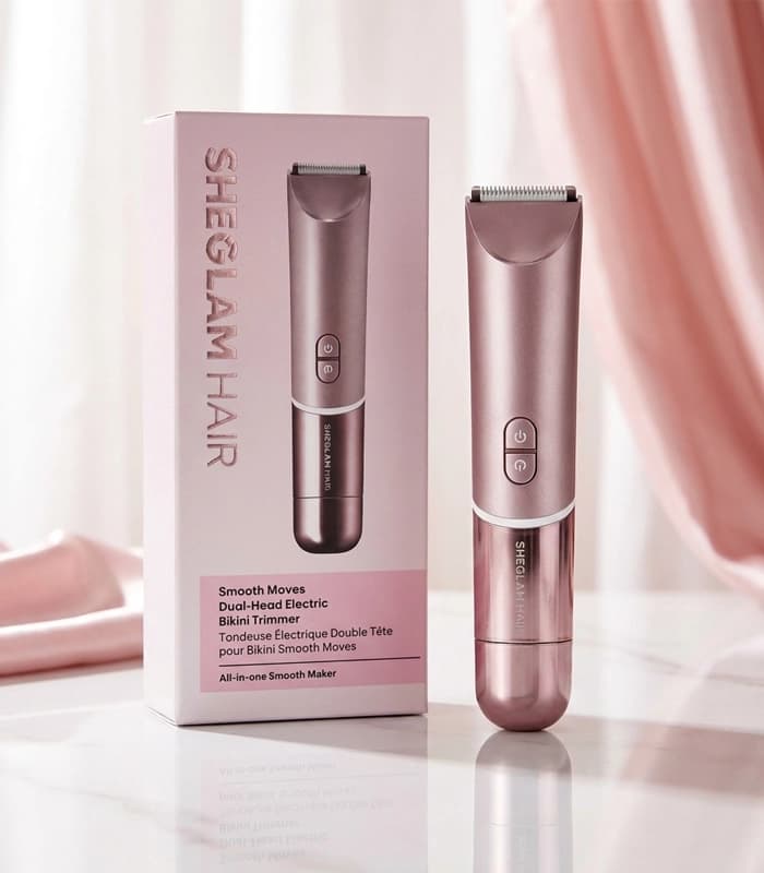 اصلاحکننده برقی دو سر شیگلم (SHEGLAM) مدل Smooth Moves | تریمر شارژی ضدآب برای بیکینی و صورت با چراغ LED — تصویر ۹