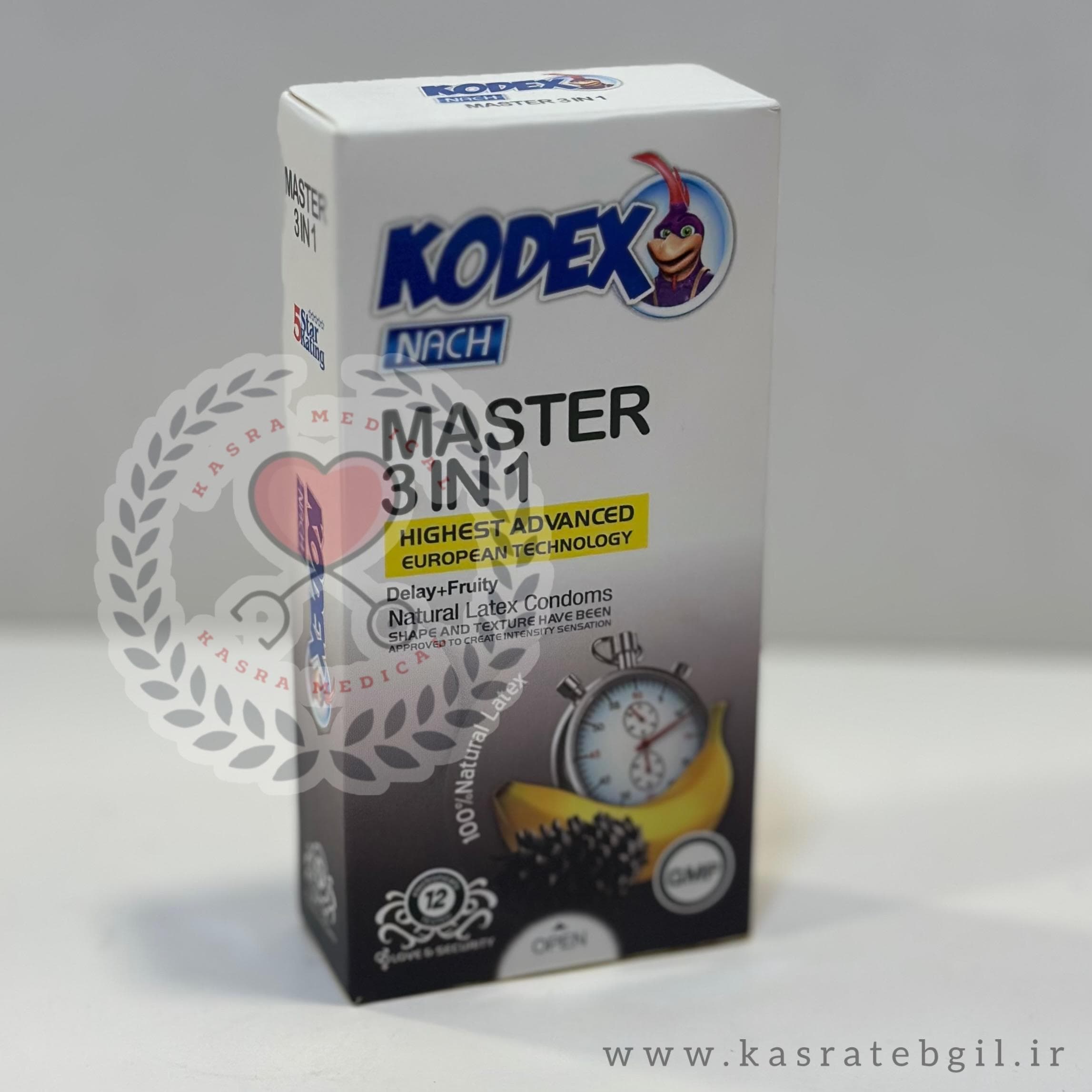 کاندوم تاخیری کدکس مدل Master 3 In 1 بسته 12 عددی — تصویر ۹