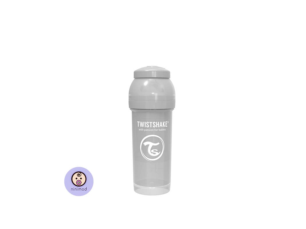 شیشه شیر آنتی کولیک ۲۶۰ میل Twistshake رنگ طوسی