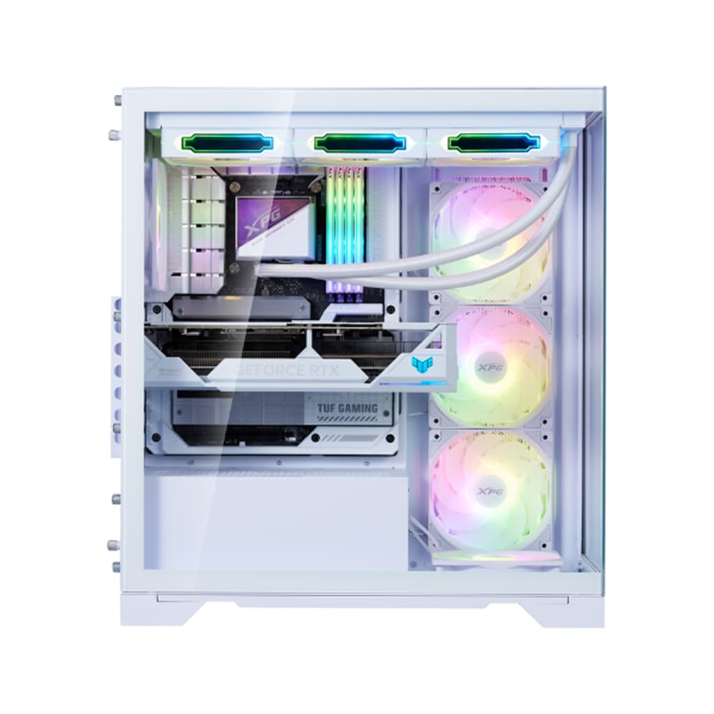 کیس کامپیوتر گیمینگ ای دیتا ایکس پی جی مدل ADATA XPG GAMING INVADER X BTF MID-TOWER رنگ سفید — تصویر ۳