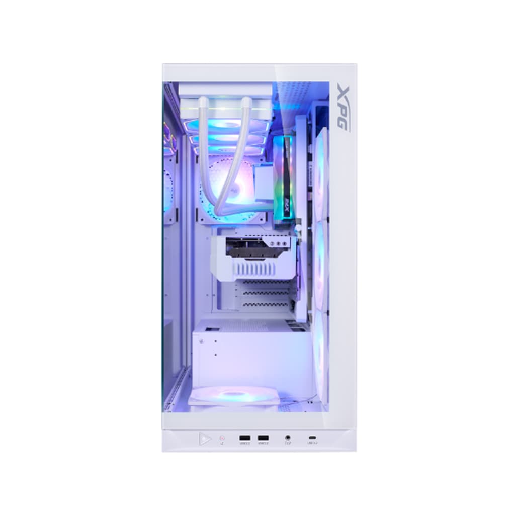 کیس کامپیوتر گیمینگ ای دیتا ایکس پی جی مدل ADATA XPG GAMING INVADER X BTF MID-TOWER رنگ سفید — تصویر ۲