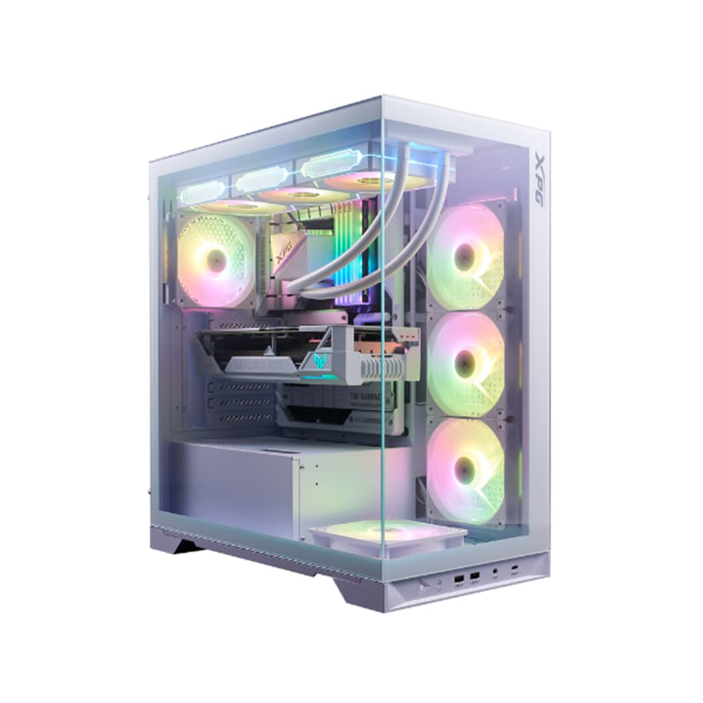 کیس کامپیوتر گیمینگ ای دیتا ایکس پی جی مدل ADATA XPG GAMING INVADER X BTF MID-TOWER رنگ سفید