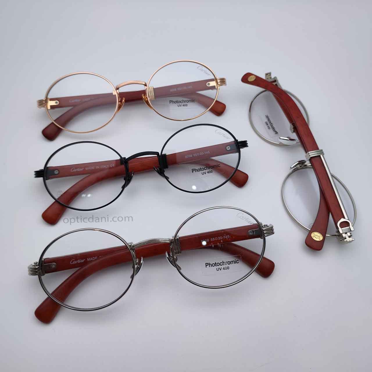 عینک فتوکرومیک کارتیر کد Cartier 8008 — تصویر ۸