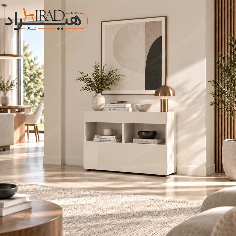 بوفه مشکی طبقه باز درب دار هیراد مدل B146 — تصویر ۵