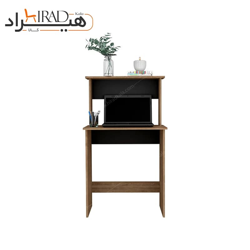 میز تحریر دوطبقه شلف دار چوبی هیراد مدل T214 — تصویر ۳