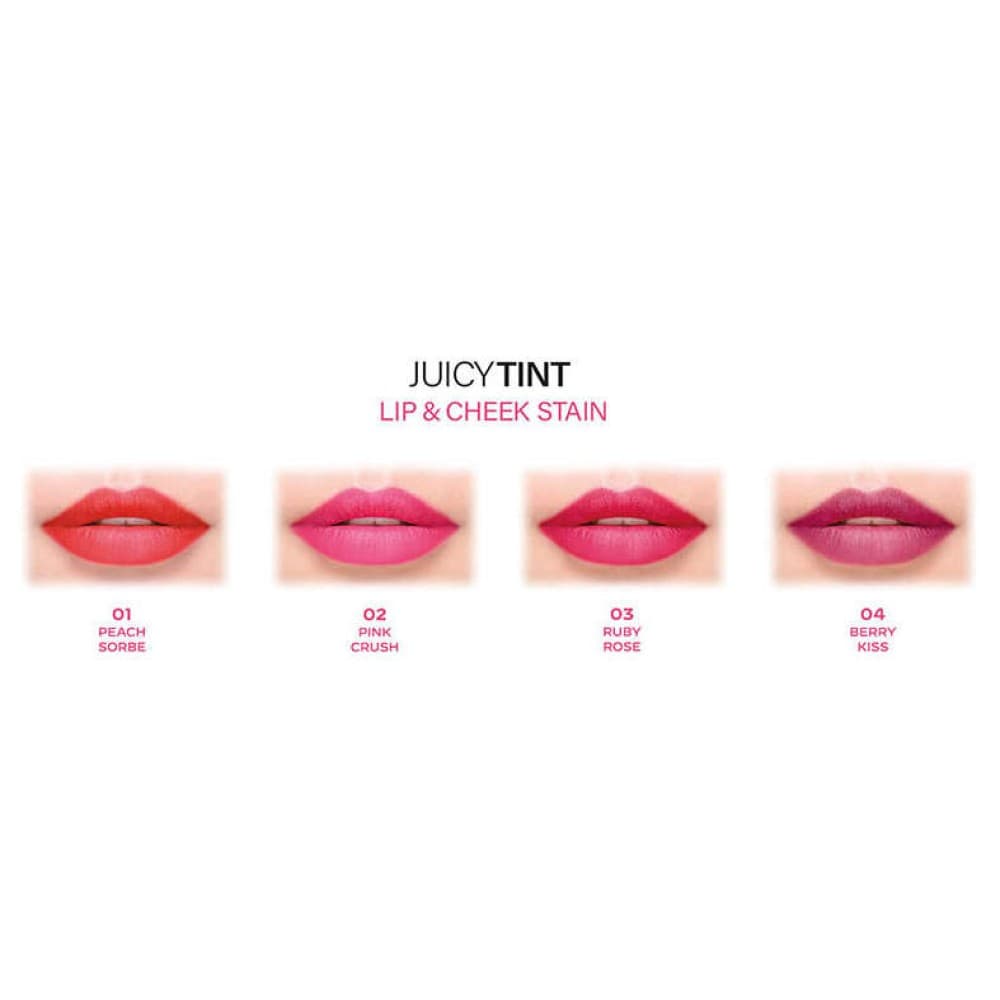 تینت لب و گونه مایع گلدن رز مدل Juicy Tint شماره 01 — تصویر ۵
