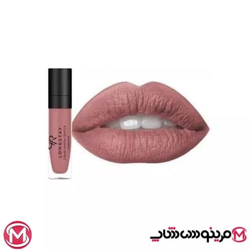 رژ لب مایع مات بادوام گلدن رز شماره 34 — تصویر ۶