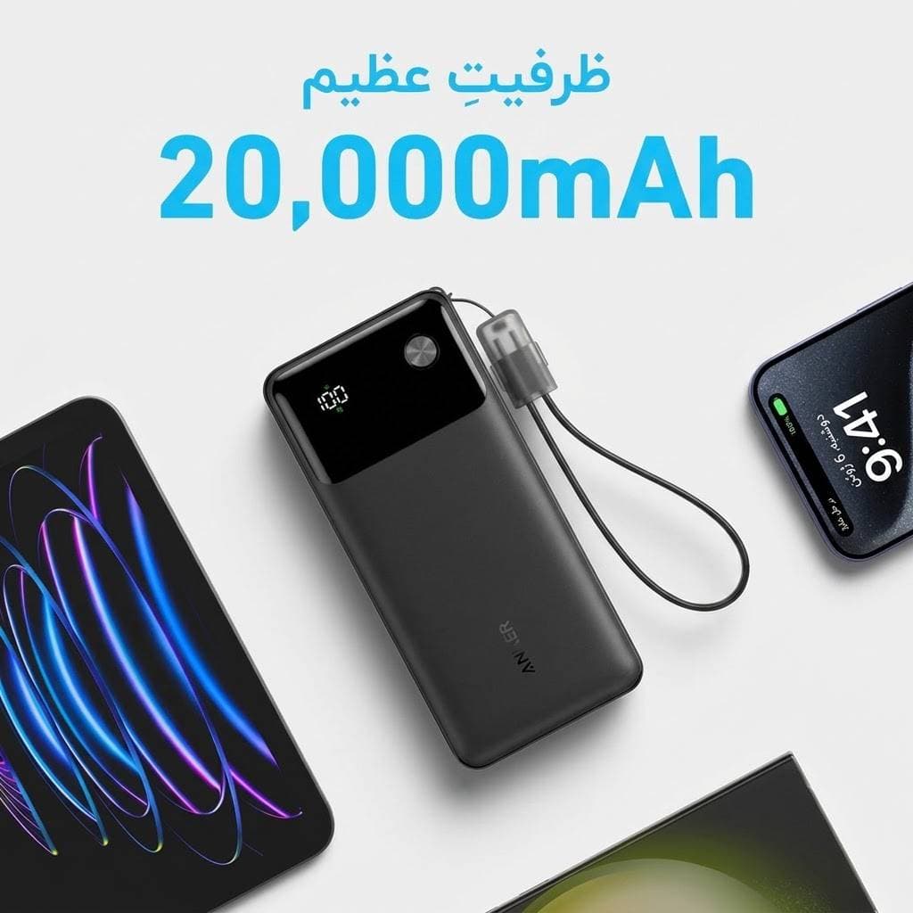 پاوربانک انکر مدل A1384 ظرفیت 20000 میلی آمپر ساعت توان 30W — تصویر ۵