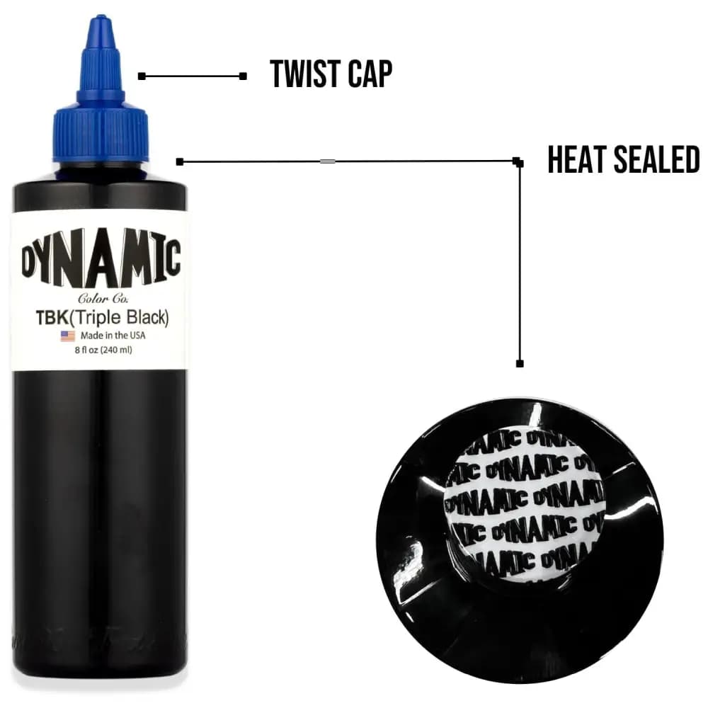 رنگ تاتو داینامیک تریپل بلک Dynamic Triple Black حجم 240 میل — تصویر ۹
