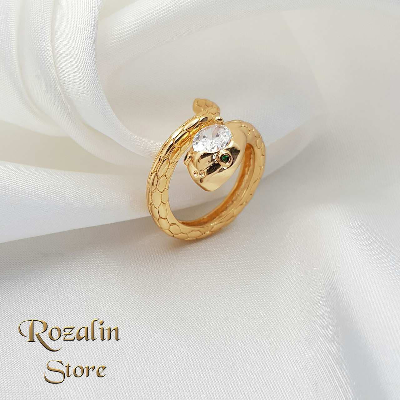 انگشتر زنانه وای اس ایکس مدل مار نگین دار — تصویر ۲