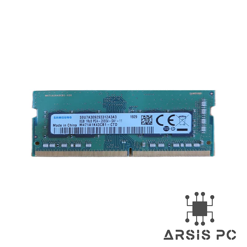 رم لپ‌تاپ Samsung DDR4 ظرفیت 8 گیگابایت فرکانس 2666MHz (PC4-21300) تایمینگ CL19