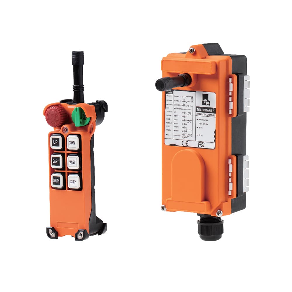 ریموت کنترل شش کلید تک سرعته جرثقیل TELECRANE F21-E1 — تصویر ۵