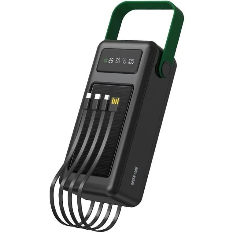 پاوربانک خورشیدی گرین لاین مدل solar max ظرفیت 50000 میلی آمپر ساعت