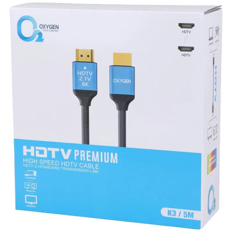 کابل HDMI 8K اکسیژن K3 طول 5 متر — تصویر ۱۲