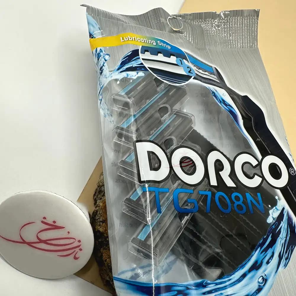 خود تراش دورکو DORCO مدل 2 لب صابونی بسته 5 عددی — تصویر ۲