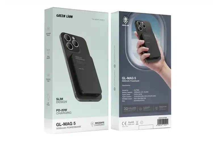 پاوربانک گرین لاین مدل GL-MAG 5 ظرفیت 5000 میلی آمپر ساعت — تصویر ۵