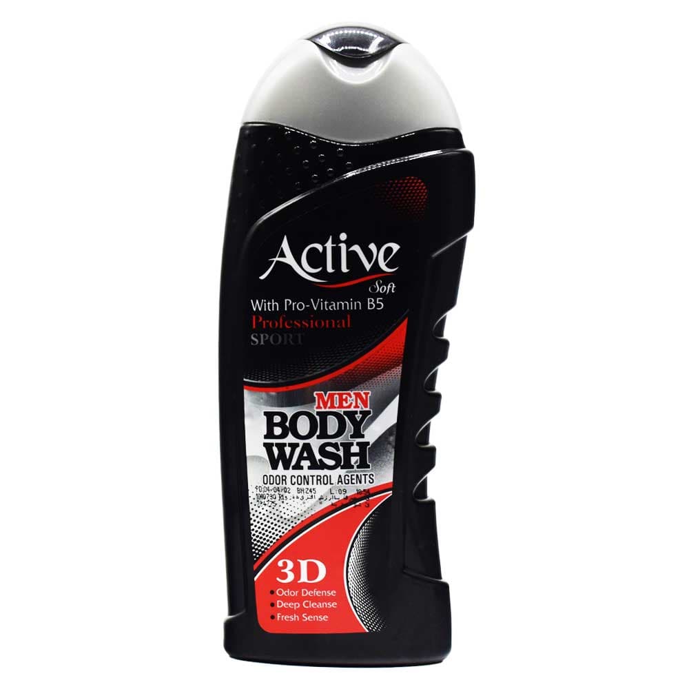 شامپو بدن مردانه اسپرت مشکی اکتیو ACTIVE وزن 400 گرم — تصویر ۲