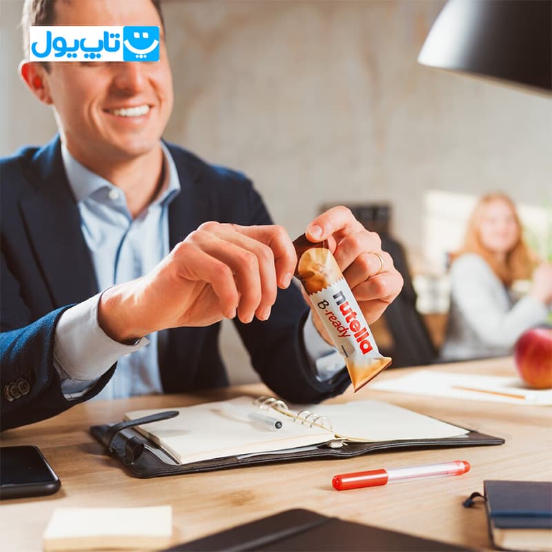 بیسکوییت شکلاتی نوتلا nutella مدل B-ready با طعم فندق بسته 6 عددی — تصویر ۶