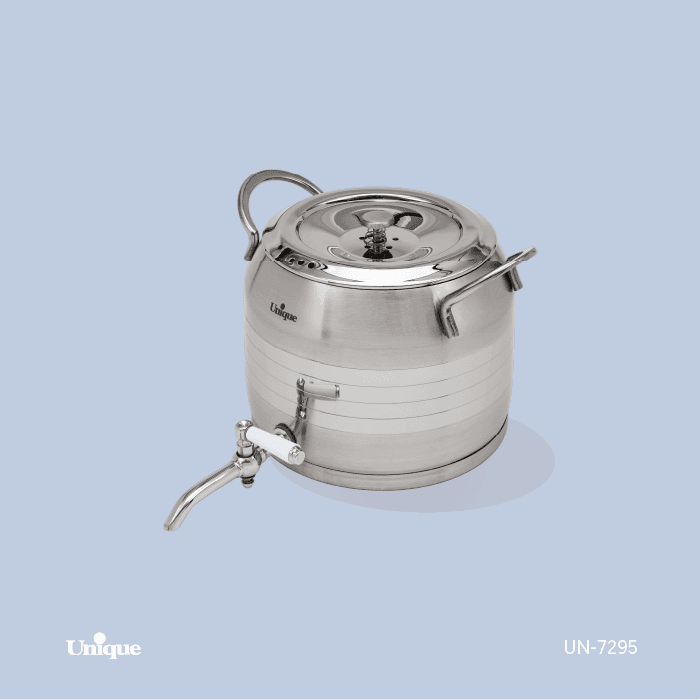 کتری قوری یونیک 5 لیتر استیل شیردار طرح ترک کد UN-7295 — تصویر ۶