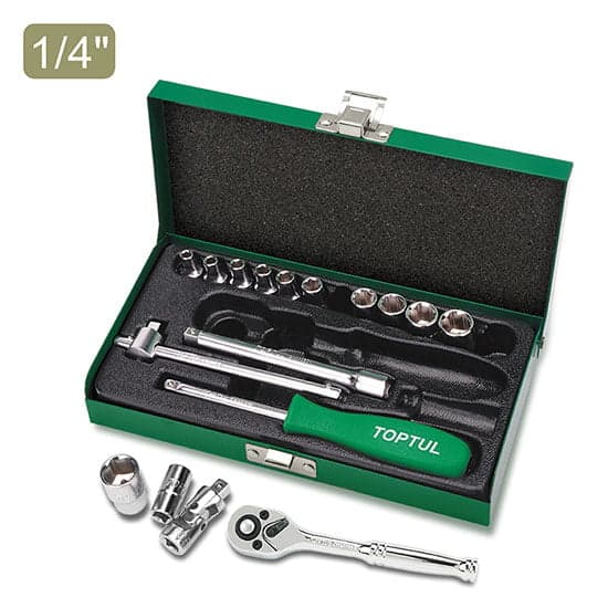 جعبه بکس 17 پارچه هواگیری 1/4 تاپ تول TOPTUL مدل GCAD1701 — تصویر ۳