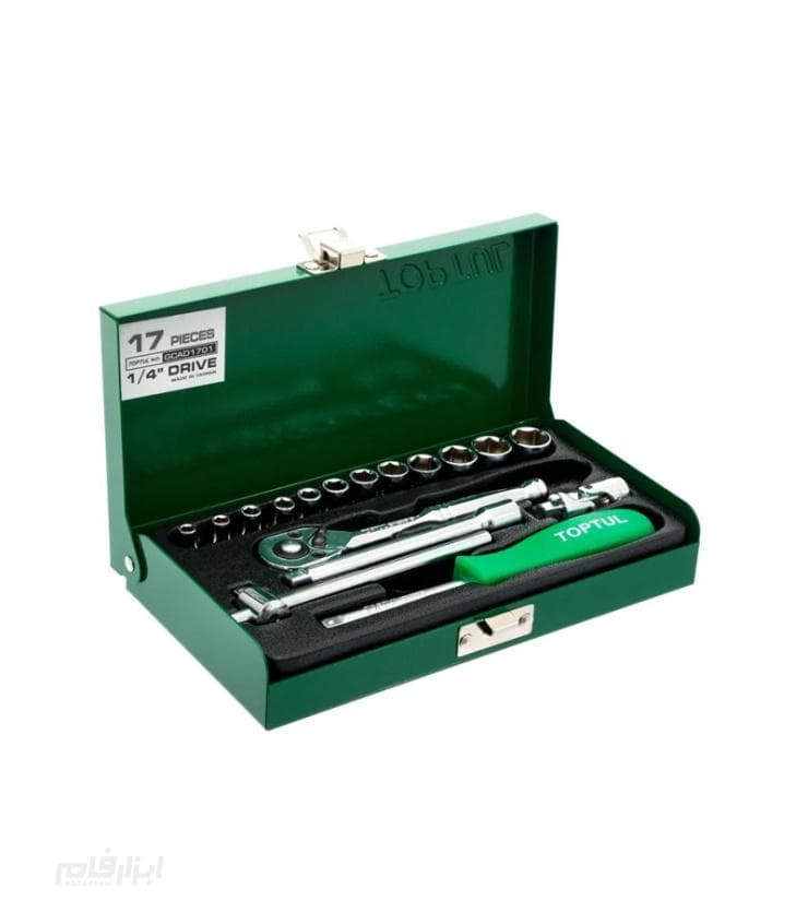جعبه بکس 17 پارچه هواگیری 1/4 تاپ تول TOPTUL مدل GCAD1701 — تصویر ۶
