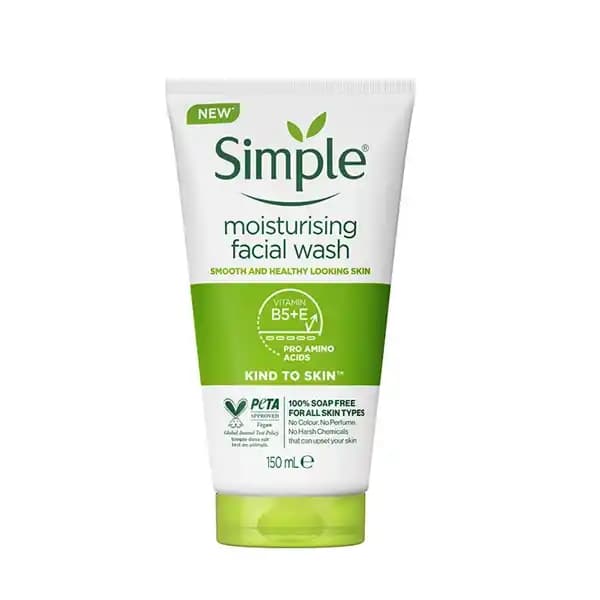 ژل شستشو صورت سیمپل آبرسان مدل moisturising حجم 150 میل