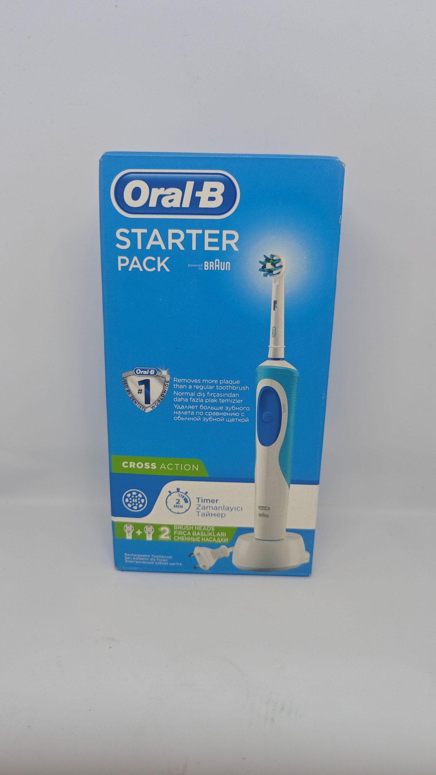 مسواک برقی اورال بی ORAL-B مدل Starter Pack Cross Action به همراه یک عدد سری یدک — تصویر ۳