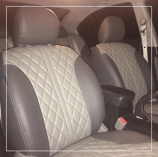روکش صندلی کیا اپتیما KIA مدل لوزی+نوار وسط برند R-1302) ECCCO) — تصویر ۳