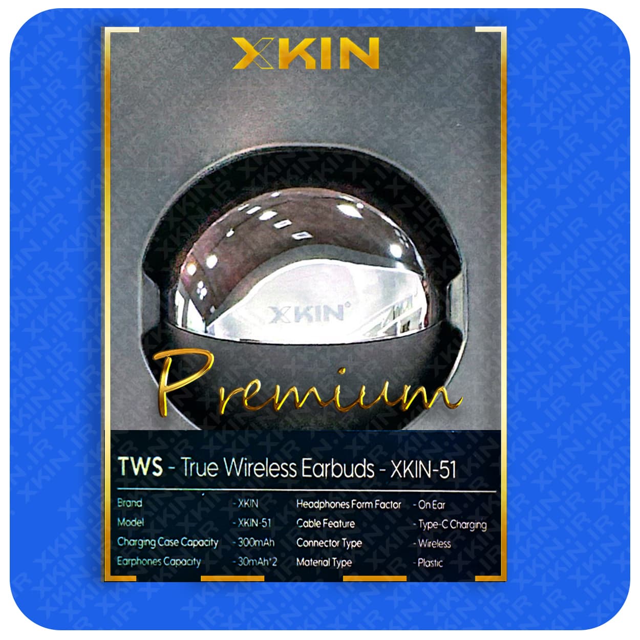 هندزفری بلوتوثی ایکس کین مدل Premium XKIN-50 مشکی