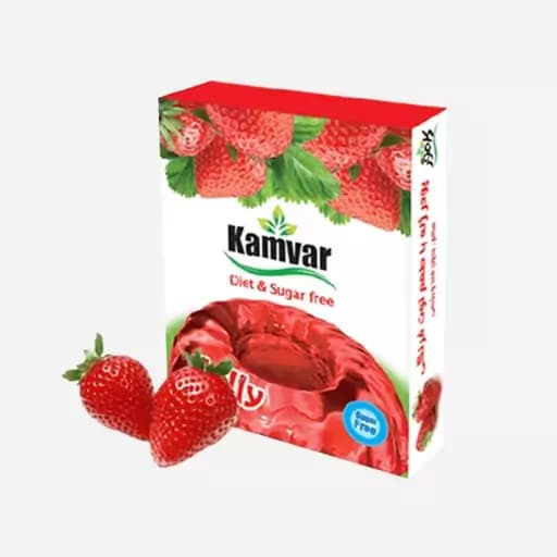 پودر ژله توت فرنگی بدون قند و رژیمی کامور — تصویر ۹