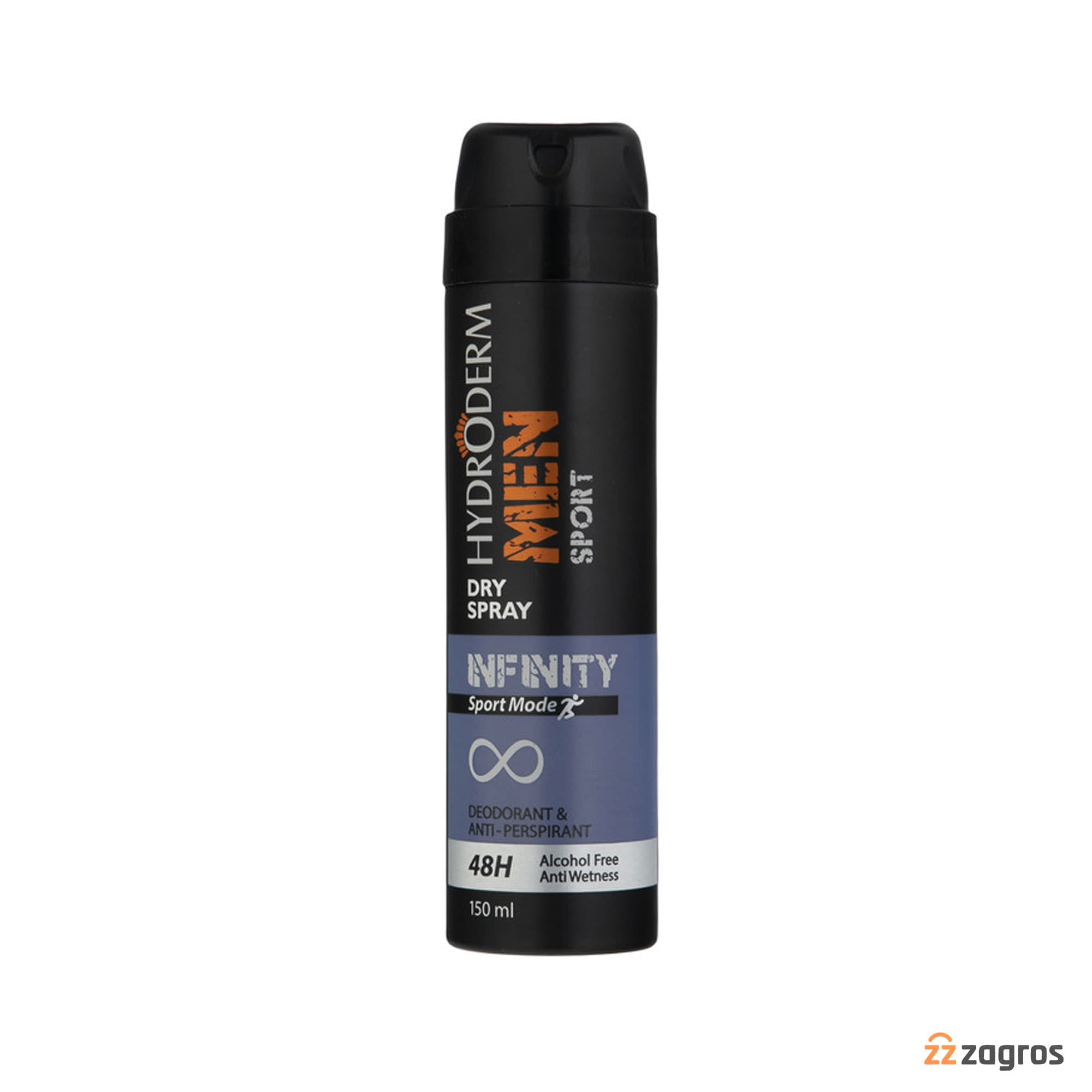 اسپری دئودورانت و ضد تعریق مردانه هیدرودرم مدل Infinity Sport Mode حجم 150 میل — تصویر ۳