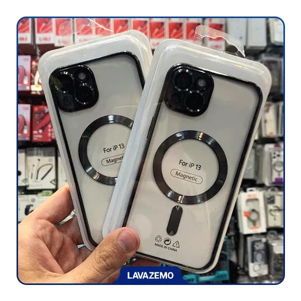 قاب اورجینال الکترواستاتیک Magsafe لنز گلس دار Apple iPhone 13 — تصویر ۹