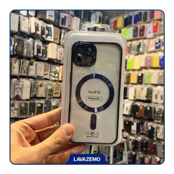 قاب اورجینال الکترواستاتیک Magsafe لنز گلس دار Apple iPhone 13 — تصویر ۲
