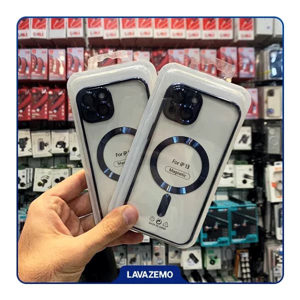 قاب اورجینال الکترواستاتیک Magsafe لنز گلس دار Apple iPhone 13 — تصویر ۵