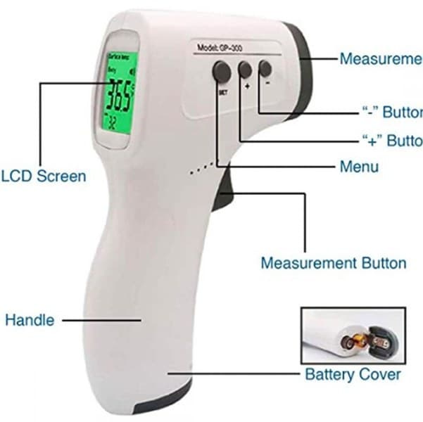 تب سنج دیجیتال تفنگی لیزری GP300 — تصویر ۵