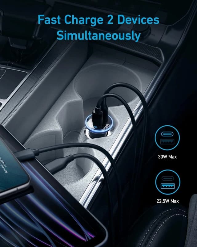 شارژر فندکی 52.5 وات انکر Anker 323 Car Charger 52.5W — تصویر ۶